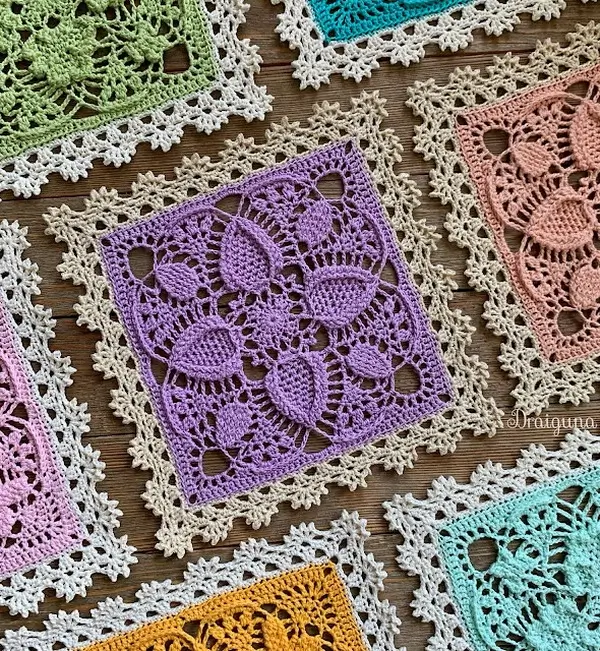 Easter Egg Square Doily