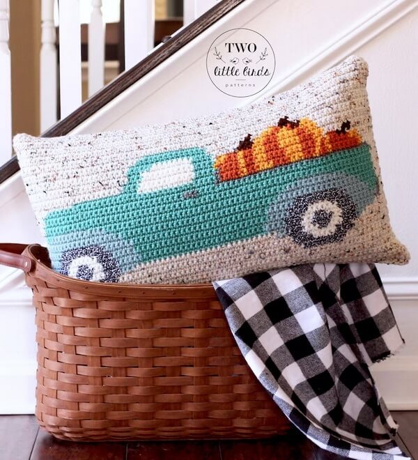 Fall Crochet Pillow