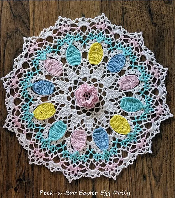 Peek-a-Boo Easter Egg Doily