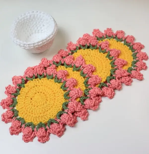 Surprise Flower Pot Coaster Set