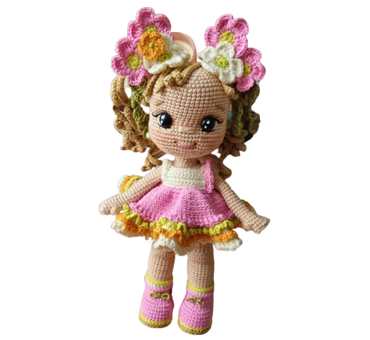 Amigurumi Flower Girl Free Crochet Pattern