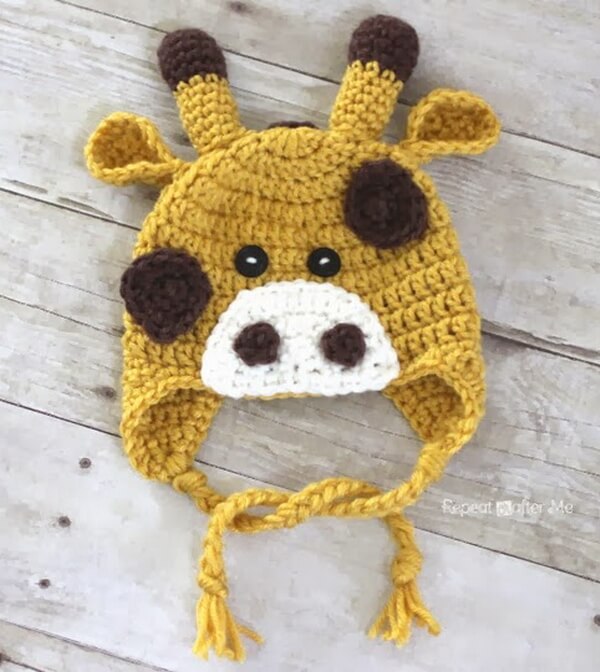 Crochet Giraffe Hat