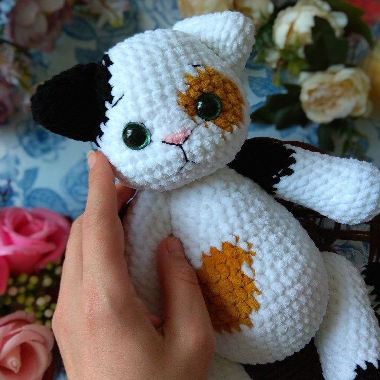 Crochet Pattern Plush Kitty Toy Tutorial Amigurumi Cat