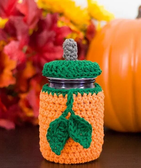 Pumpkin Mason Jar Cozy