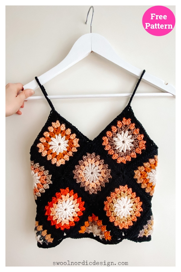 Summer Flower Top Free Crochet Pattern