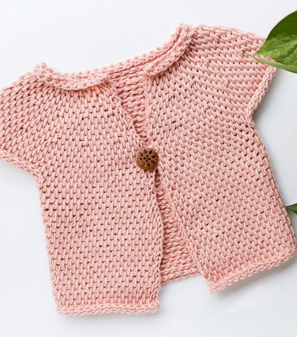 Tunisian Crochet Baby Sweater