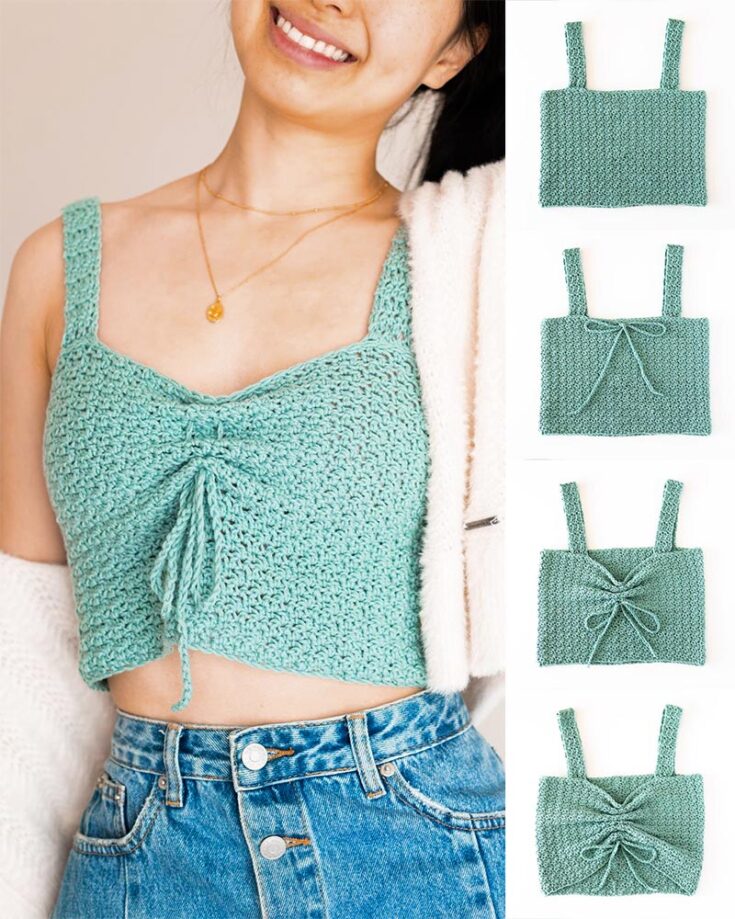 Beginner Crochet Crop Top in 4 Styles