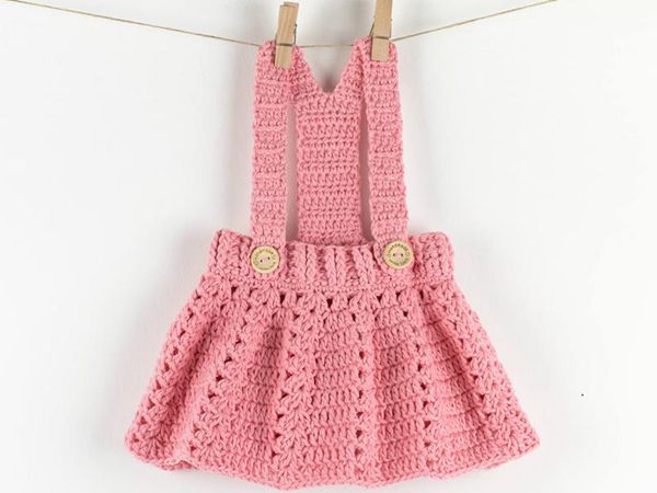 Crochet Baby Dress Peony Twirl