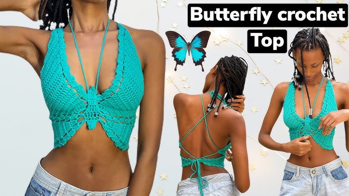 Crochet Butterfly Top