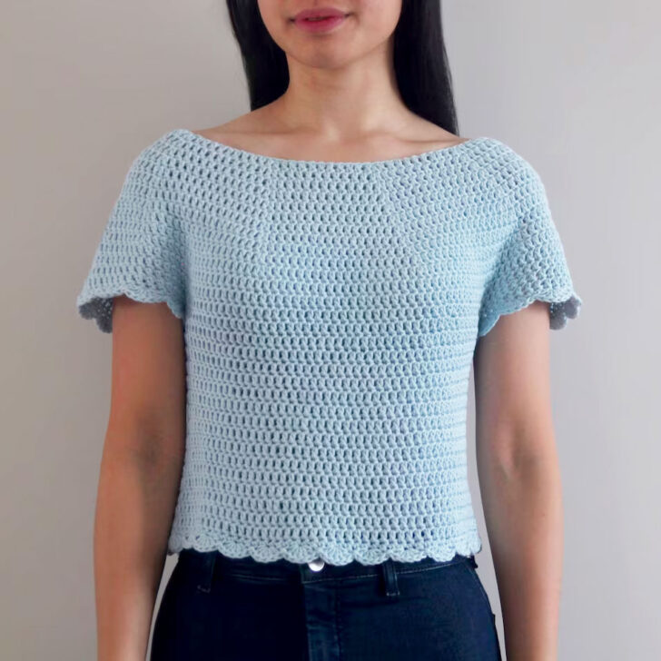 Crochet Scallop Top