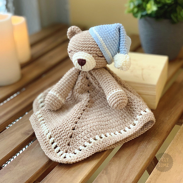 Crochet Teddy Bear Lovey Pattern