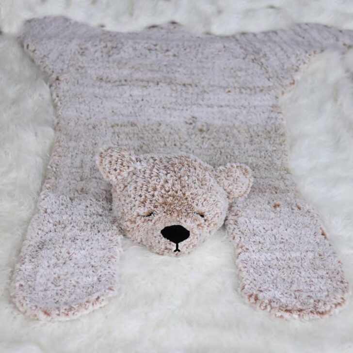 Furry Bear Blanket Rug