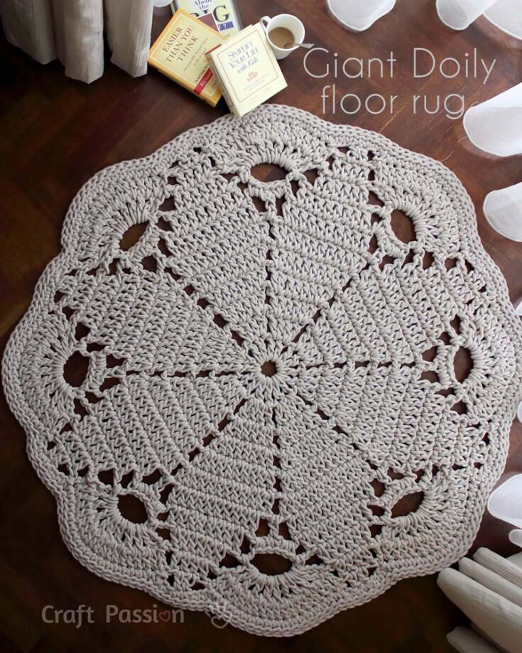 Giant Doily Crochet Rug