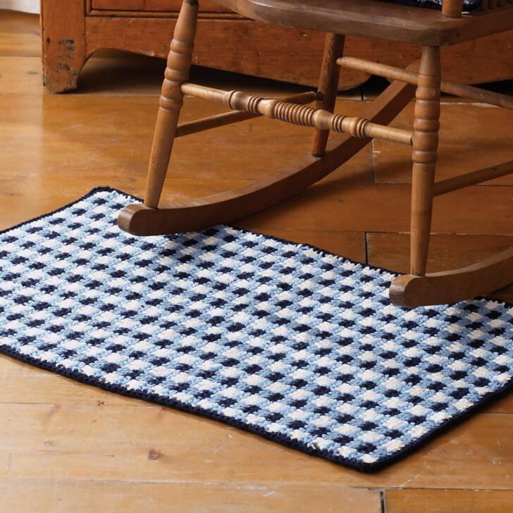 Gingham Check Rug