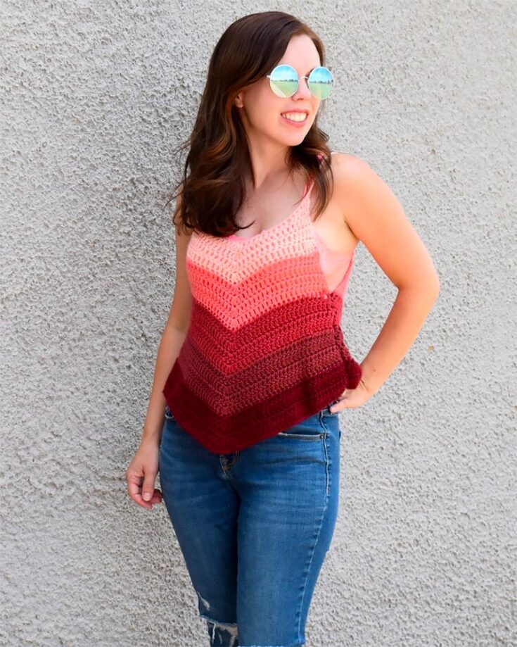 Ombre Crochet Tank Top