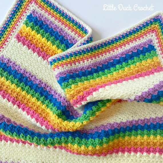 Rainbow Days Blanket Pdf Crochet Pattern Instant Download