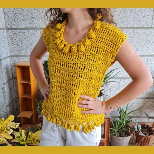 Simple Crochet Top Pattern - Tuli - Sandra Stitches