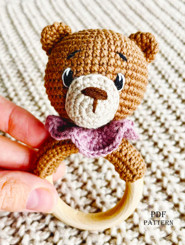 Bear Rattle Crochet Pdf Amigurumi Pattern