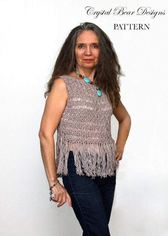 Boho Lace top Crochet PATTERN