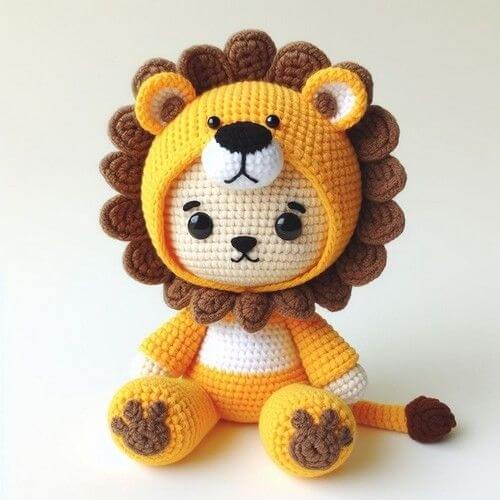 Doll In Lion Costume Amigurumi