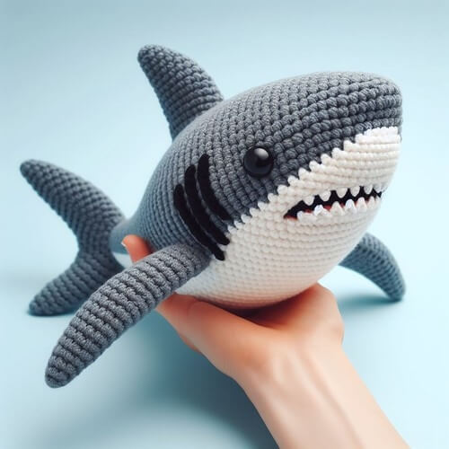 Great White Shark Amigurumi