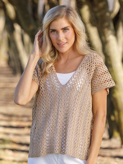 Lace Stripe Cover-Up Crochet Pattern