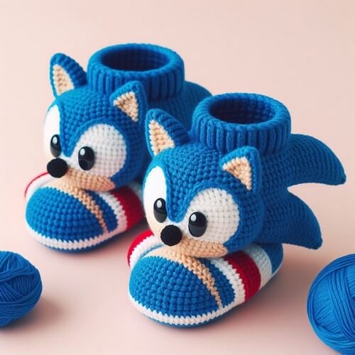 Sonic Baby Booties