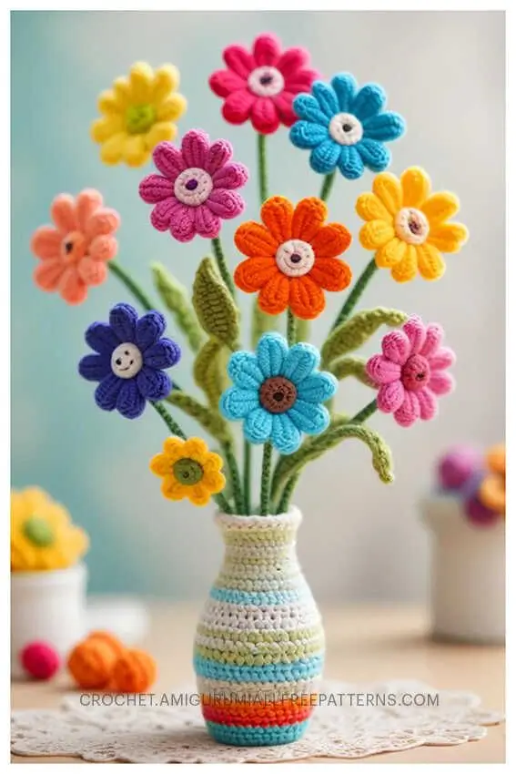 Amigurumi Flower Crochet Free Pattern