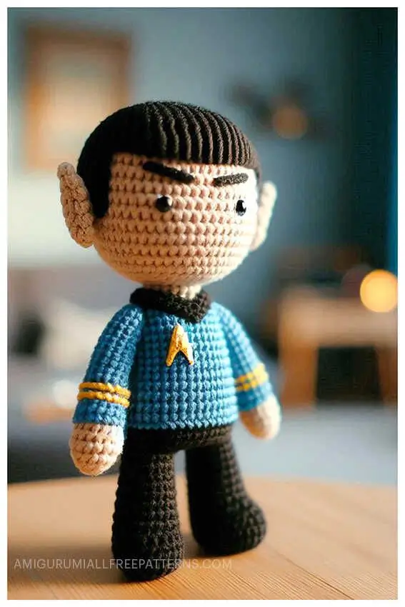 Amigurumi Star Trek Mr. Spock Crochet Doll Free Pattern