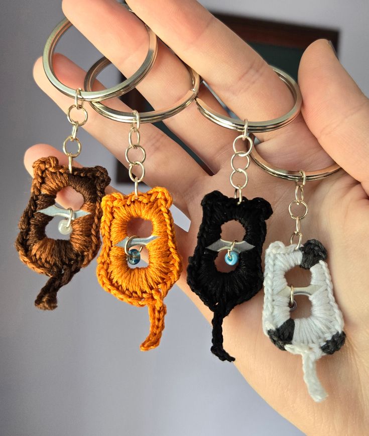 Crochet Animal pull tab Keychains