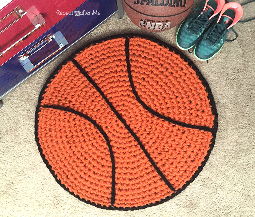 Crochet Basketball Rug