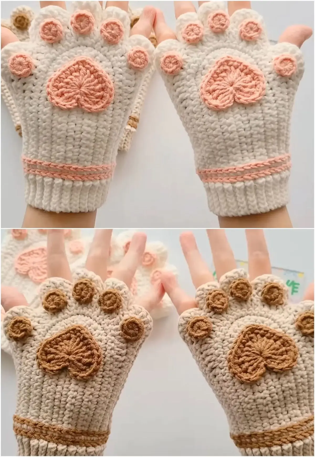 Crochet Cat Style Gloves