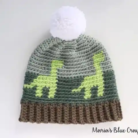 Crochet Dinosaur Hat