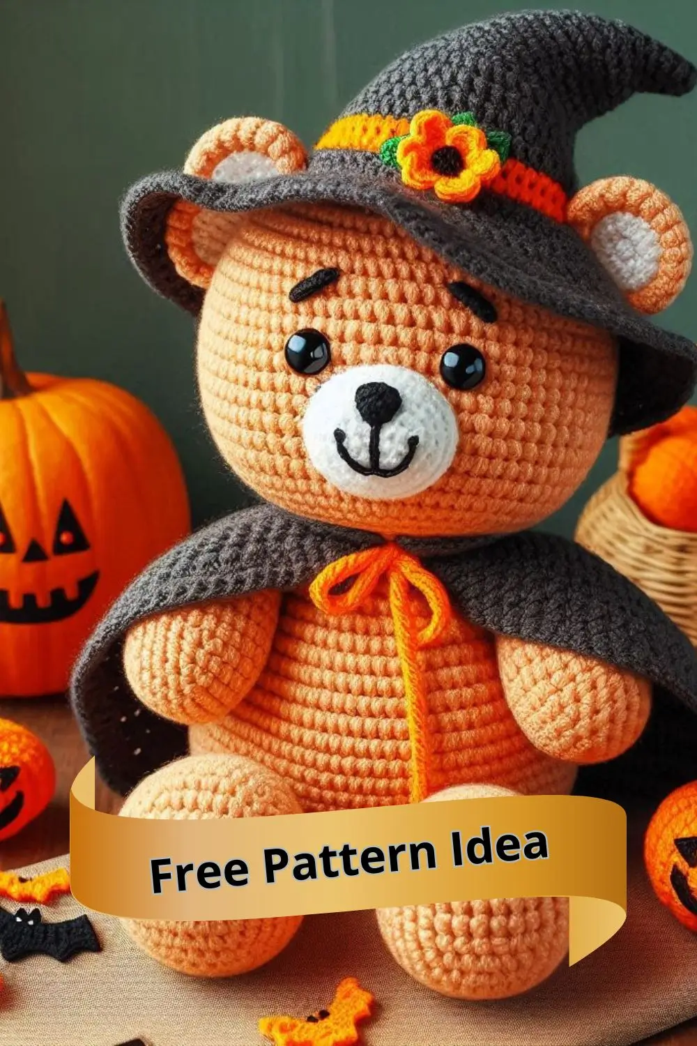 Crochet Halloween Teddy Bear Pattern