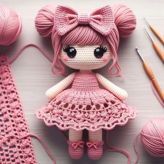 Crochet Pink Owl Amigurumi Idea