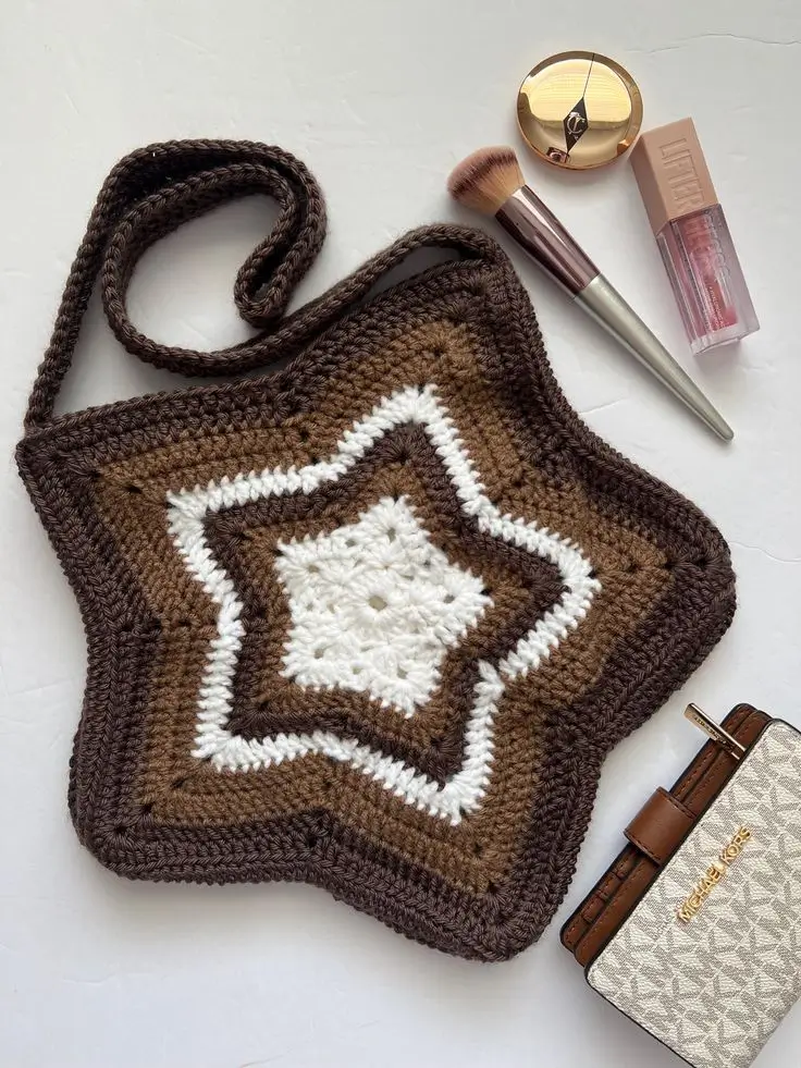 Crochet Star Tote Bag