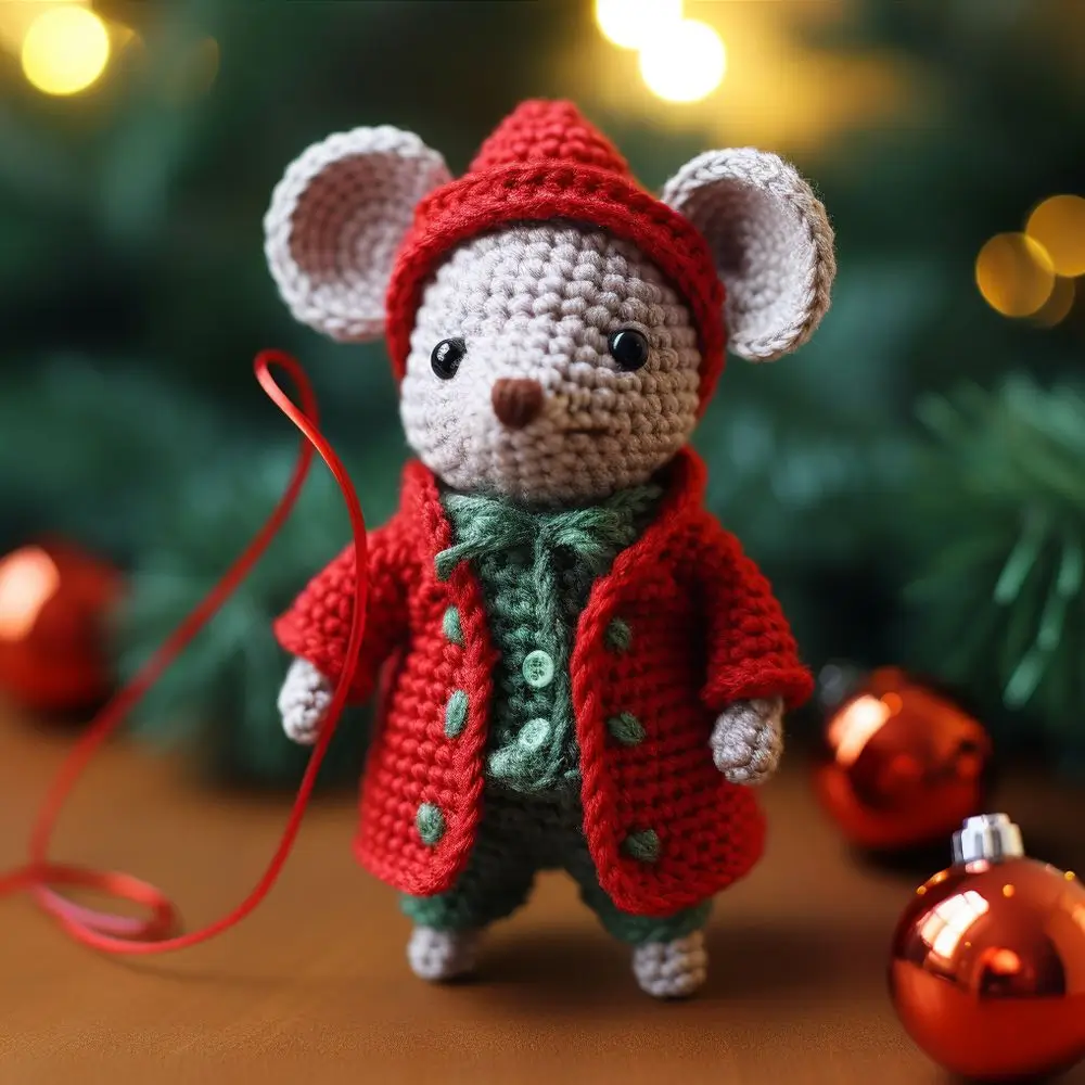 Cute Christmas Mouse Amigurumi