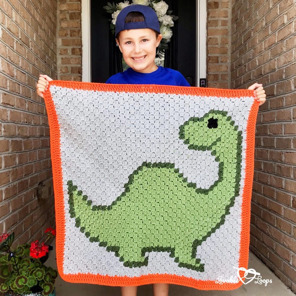 Dinosaur Blanket Crochet Pattern