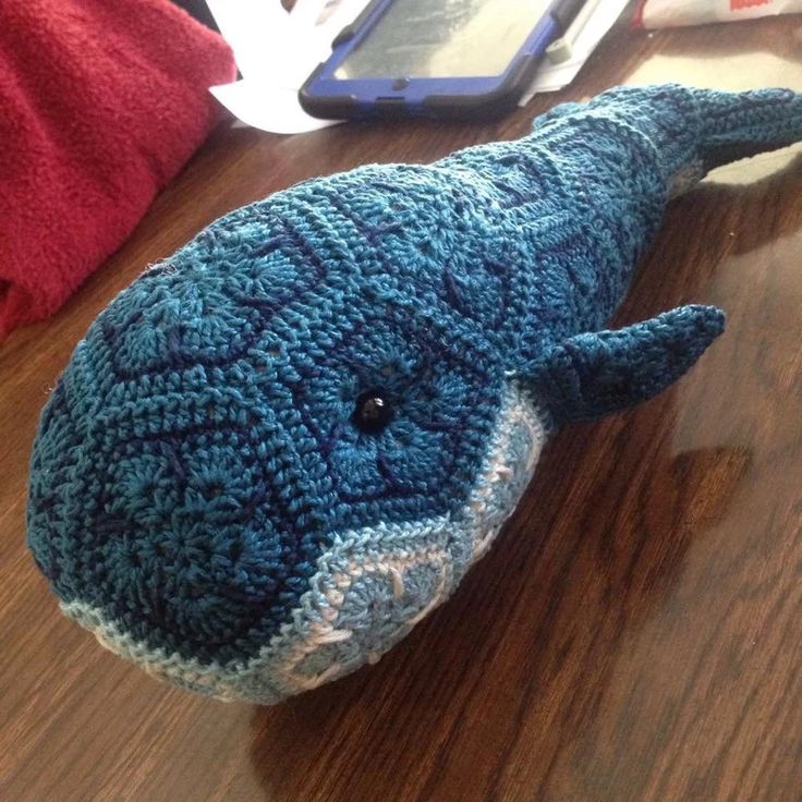 Line and Loops' Purdy the African Flower Crochet Whale Pattern