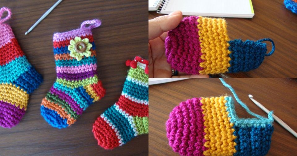 Mini Crochet Socks for Christmas: Step by Step Guide