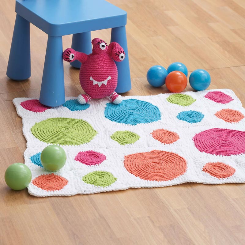 Polkadot Crochet Rug