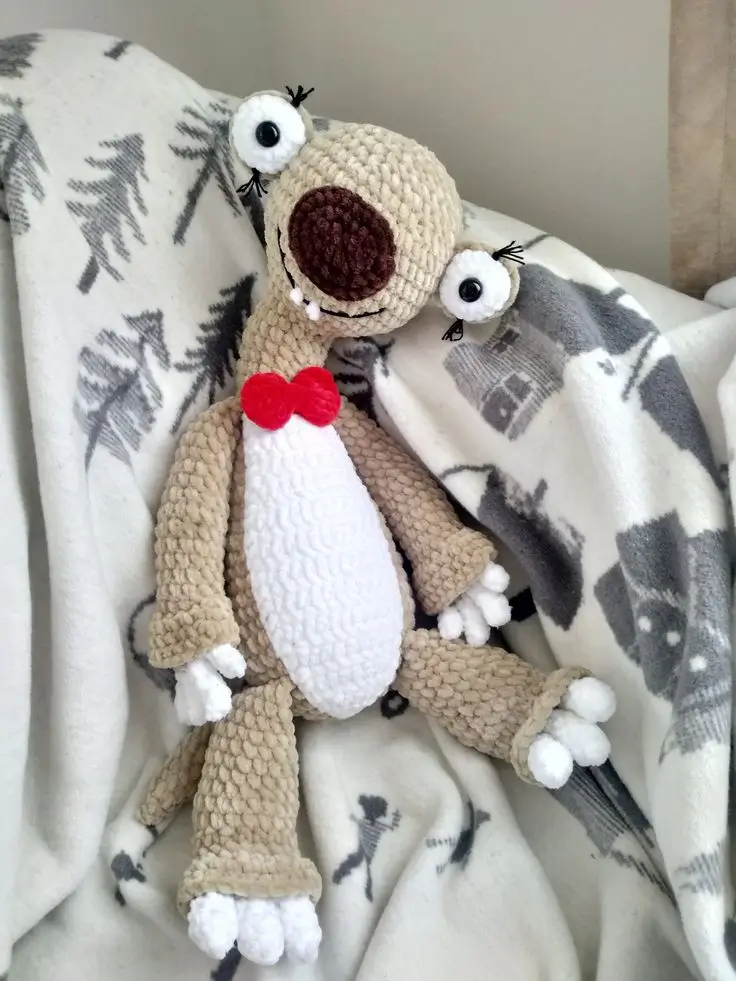 Sid From Ice Age 20 inches - 50.8cm Amigurumi Plushie Crochet Toy