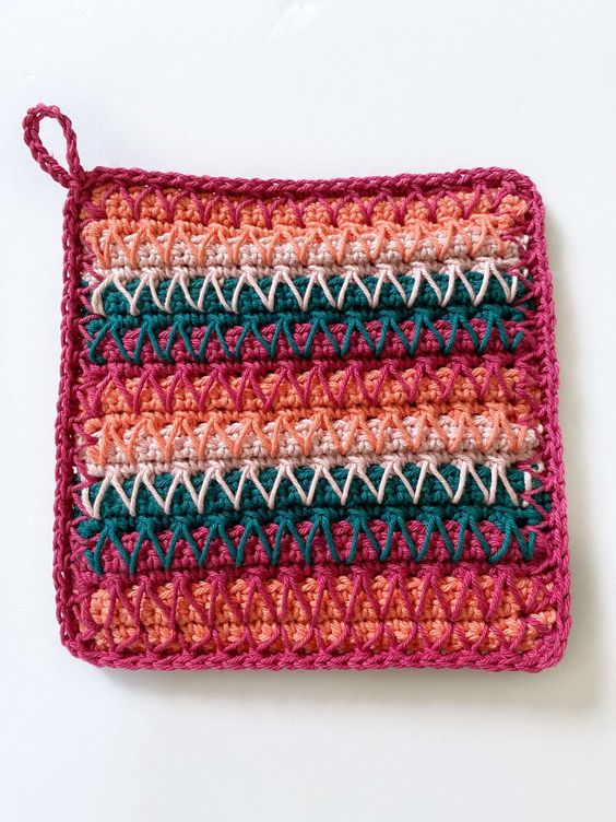 Zig Zag Stitch Potholder