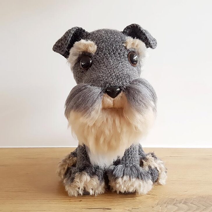 Amigurumi Schnauzer Dog With Fur