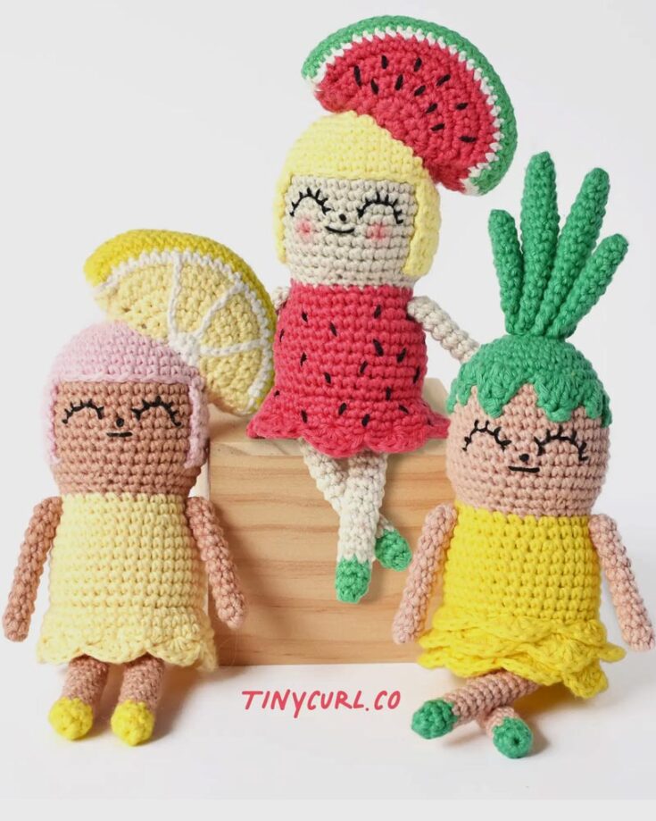 Crochet Fruit Girls Amigurumi Pattern