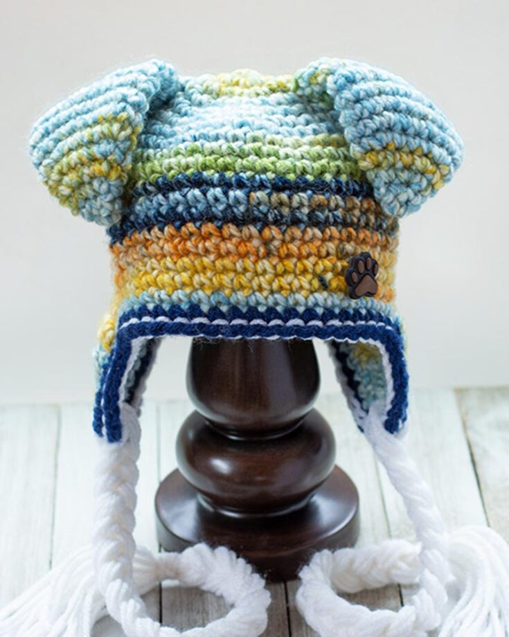 Crochet Hat With Puppy Dog Ears