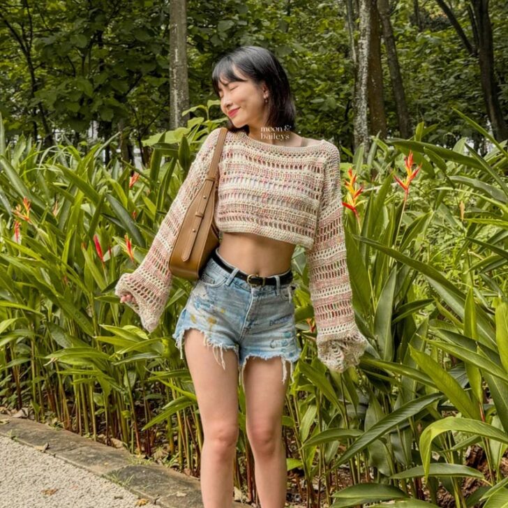 Crochet Riley Mesh Sweater