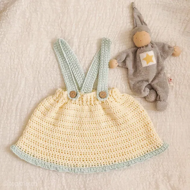 Crochet Skirt with Suspenders