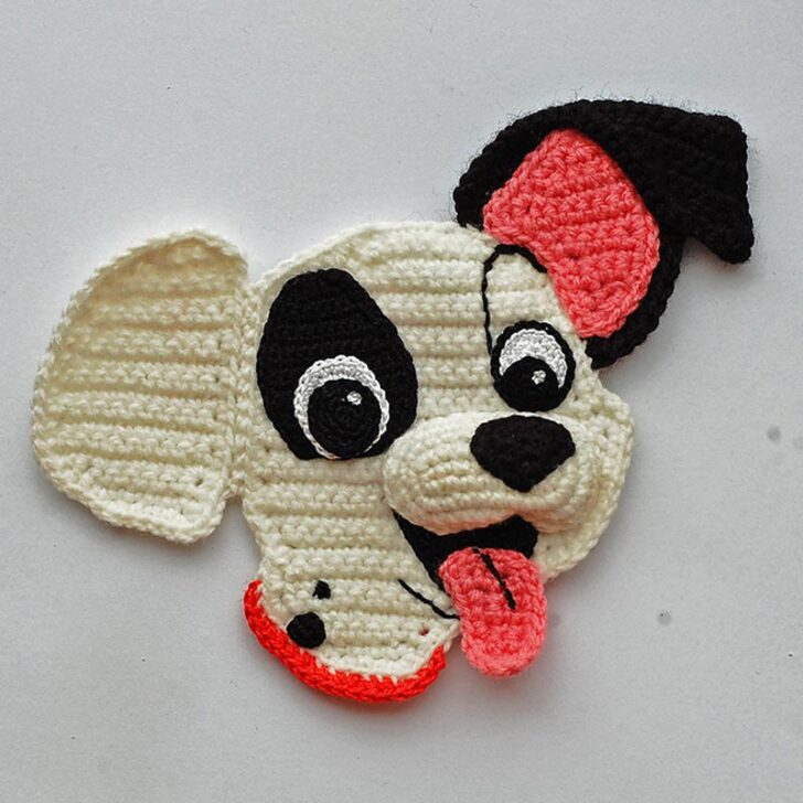 Funny Puppy Dog Face Applique