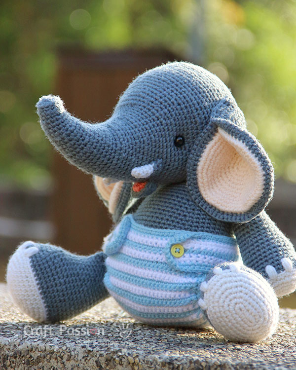 Amigurumi Elephant Free Pattern Elton The Crochet - Hobby Horizon Haven